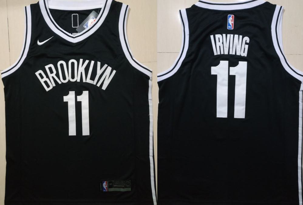 Personalized Nets 11 Kyrie Irving Black Swingman Jersey