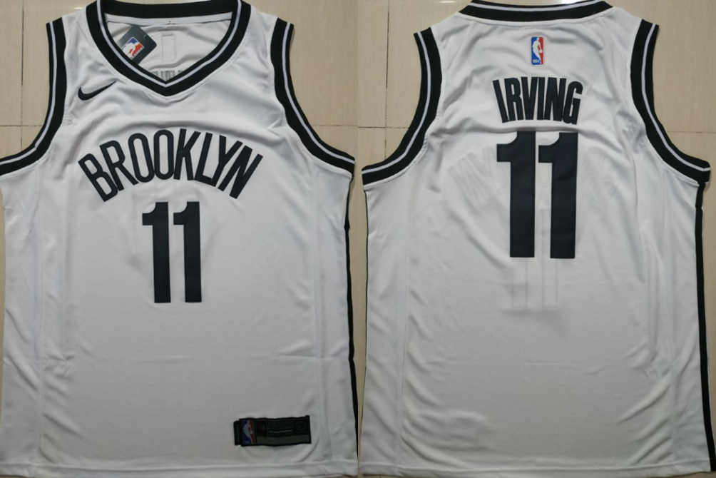 Personalized Nets 11 Kyrie Irving White Swingman Jersey