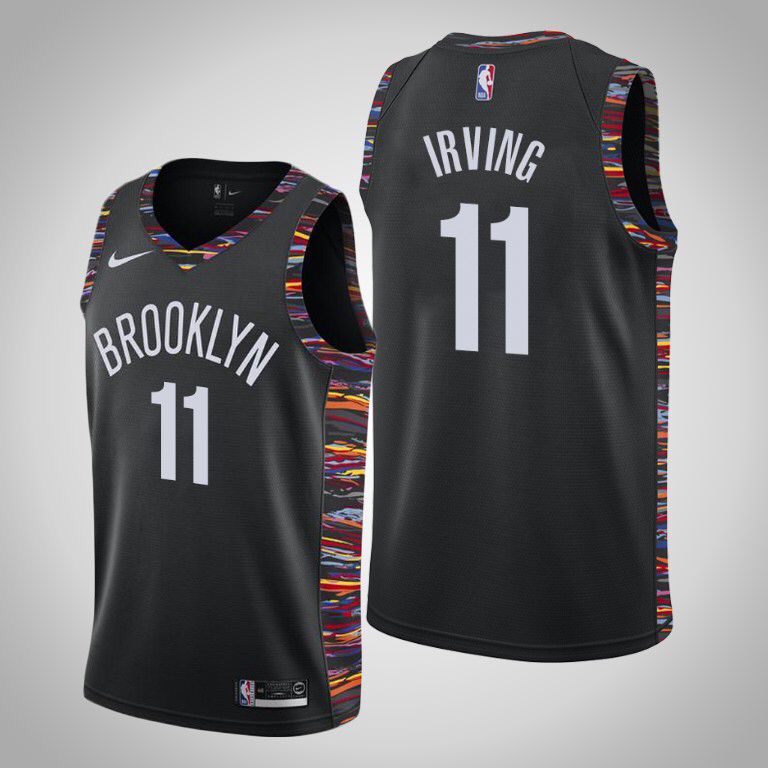 Personalized Nets 11 Kyrie Irving Black City Edition Swingman Jersey