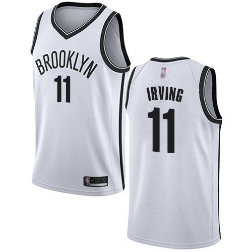 Personalized Nets #11 Kyrie Irving White Basketball Swingman Association Edition Jersey