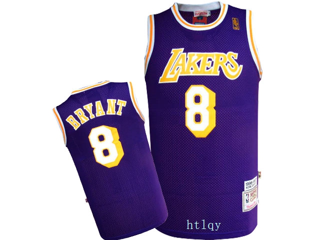 Personalized Lakers 8 Kobe Bryant Purple 1996-97 Hardwood Classics Jersey