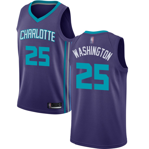 Personalized Hornets #25 PJ Washington Purple Basketball Jordan Swingman Statement Edition Jersey