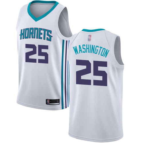 Personalized Hornets #25 PJ Washington White Basketball Jordan Swingman Association Edition Jersey