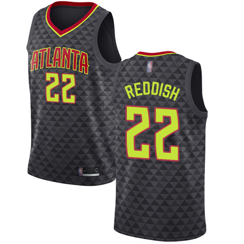 Personalized Hawks #22 Cam Reddish Black Basketball Swingman Icon Edition Jersey