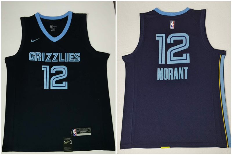 Personalized Grizzlies 12 Ja Morant Navy Swingman Jersey