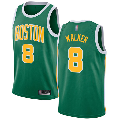 Personalized Celtics #8 Kemba Walker Green Basketball Swingman Earned Edition Jersey