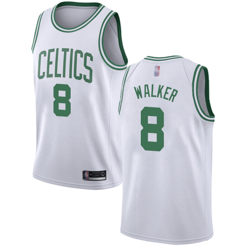 Personalized Celtics #8 Kemba Walker White Basketball Swingman Association Edition Jersey