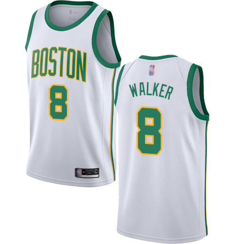 Personalized Celtics #8 Kemba Walker White Basketball Swingman City Edition 2018 19 Jersey