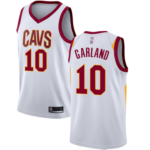 Personalized Cavaliers #10 Darius Garland White Basketball Swingman Association Edition Jersey
