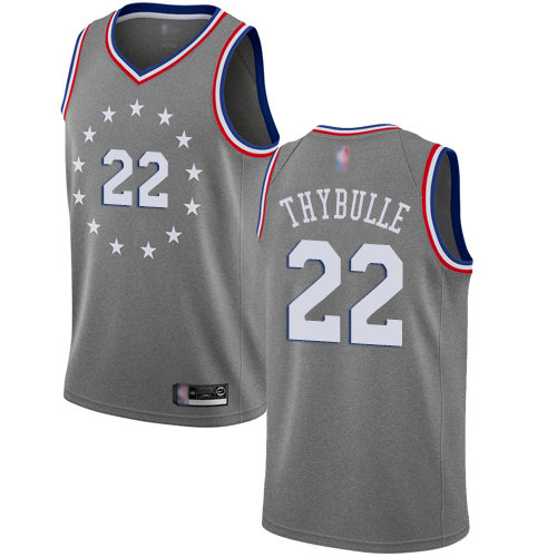 Personalized 76ers #22 Mattise Thybulle Gray Basketball Swingman City Edition 2018 19 Jersey