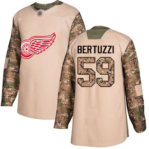 Personalized Red Wings #59 Tyler Bertuzzi Camo Authentic 2017 Veterans Day Stitched Hockey Jersey