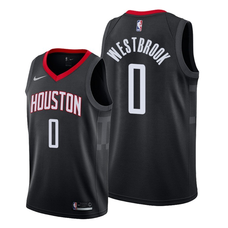Personalized Rockets 0 Russell Westbrook Black Swingman Jersey