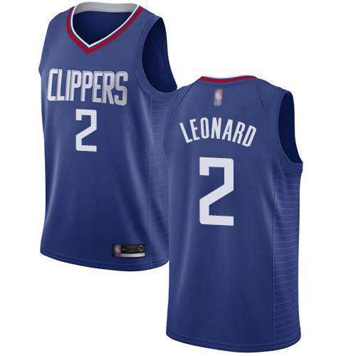 Personalized Clippers #2 Kawhi Leonard Blue Basketball Swingman Icon Edition Jersey