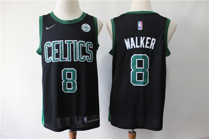 Personalized Celtics 8 Kemba Walker Black Swingman Jersey