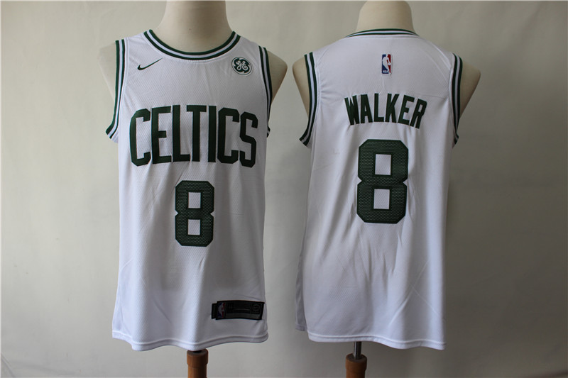 Personalized Celtics 8 Kemba Walker White Swingman Jersey