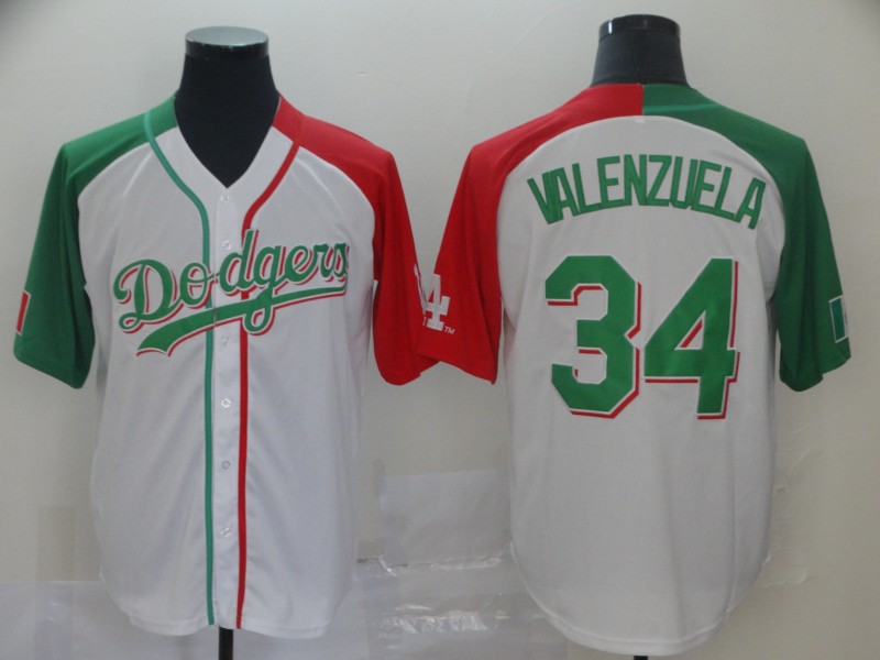 Personalized Dodgers 34 Fernando Valenzuela White Mexican Heritage Culture Night Jersey Mexico
