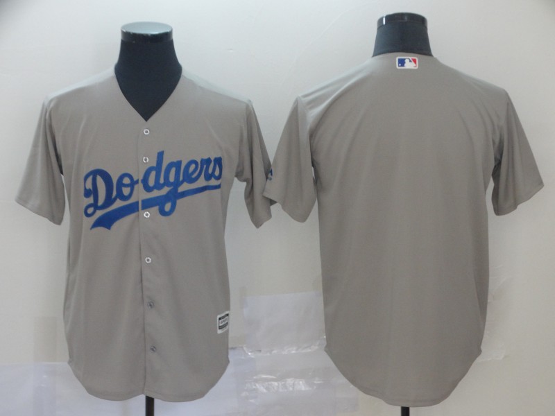 Personalized Dodgers Blank Gray Cool Base Jersey