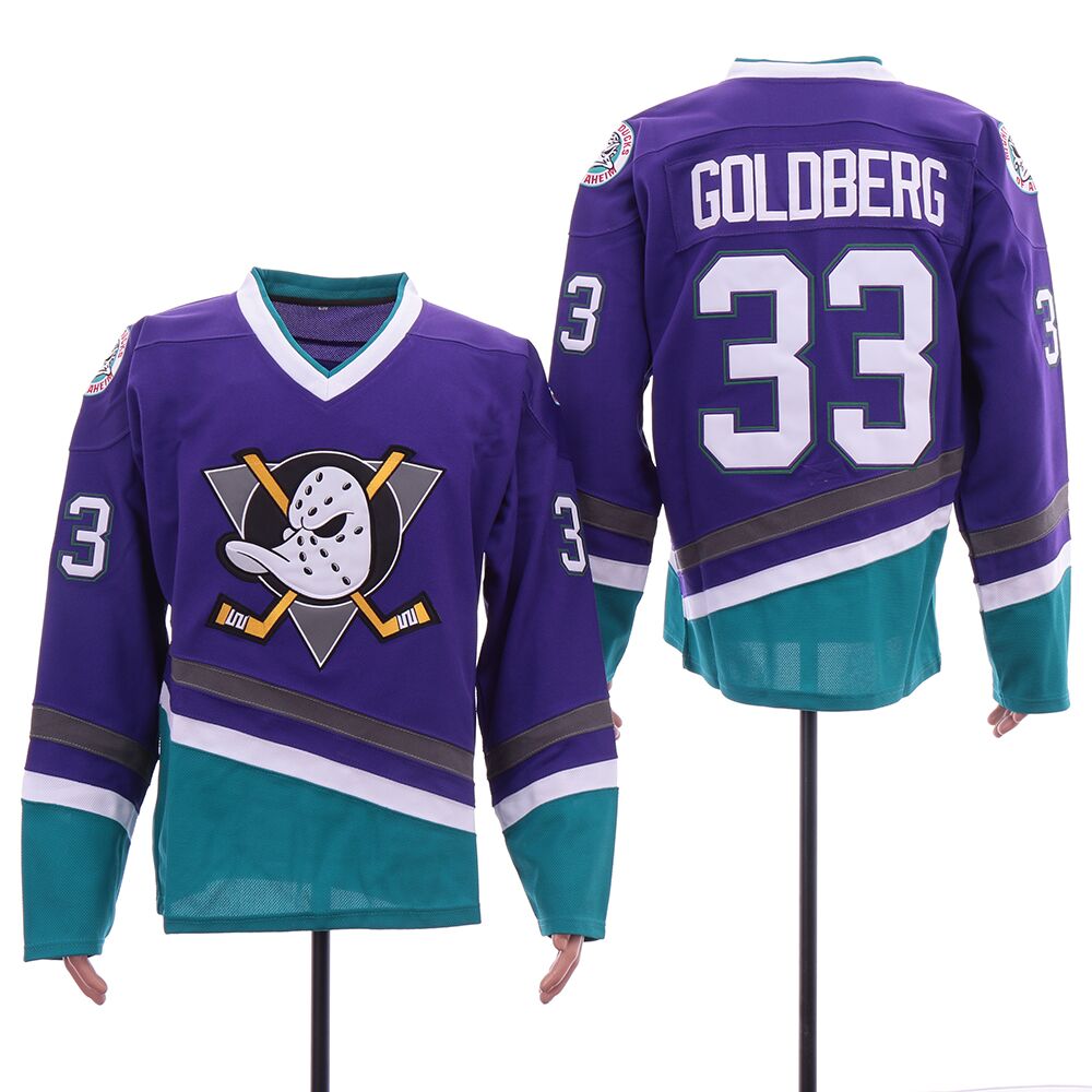 Personalized Anaheim Ducks 33 Greg Goldberg Purple Throwback Jersey