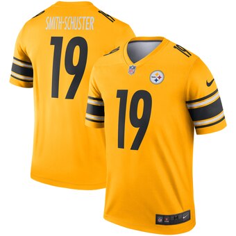 Personalized Men’s Pittsburgh Steelers #19 JuJu Smith-Schuster Gold Inverted Jersey