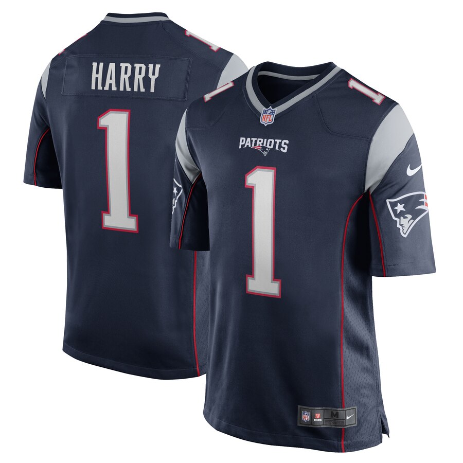 Personalized New England Patriots #1 N’Keal Harry Limited Navy Jersey