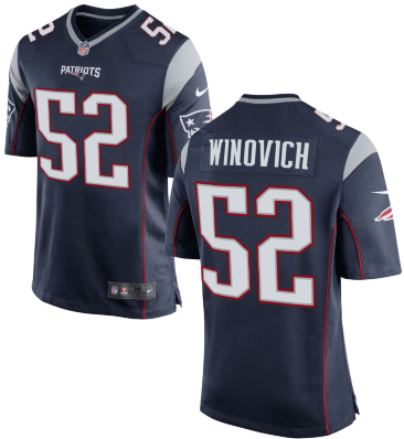 Personalized New England Patriots #52 Chase Winovich Limited Navy Jersey