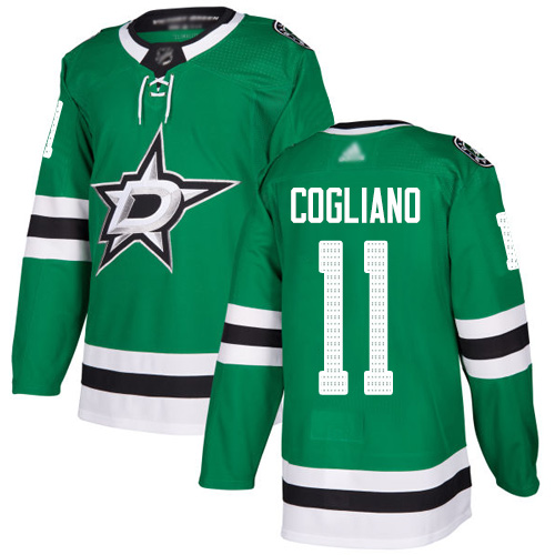 Personalized Stars #11 Andrew Cogliano Green Home Authentic Stitched Hockey Jersey