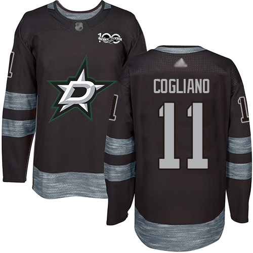 Personalized Stars #11 Andrew Cogliano Black 1917-2017 100th Anniversary Stitched Hockey Jersey
