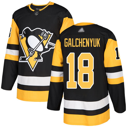Personalized Penguins #18 Alex Galchenyuk Black Home Authentic Stitched Hockey Jersey