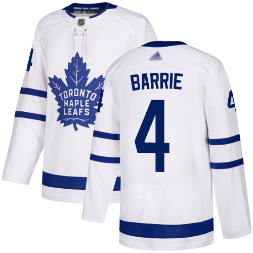 Personalized Maple Leafs #4 Tyson Barrie White Road Authentic Stitched Hockey Jersey