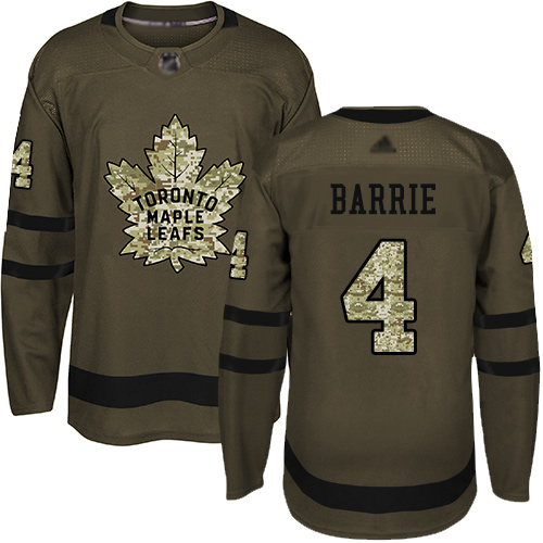 Personalized Maple Leafs #4 Tyson Barrie Green Salute to Service Stitched Hockey Jersey