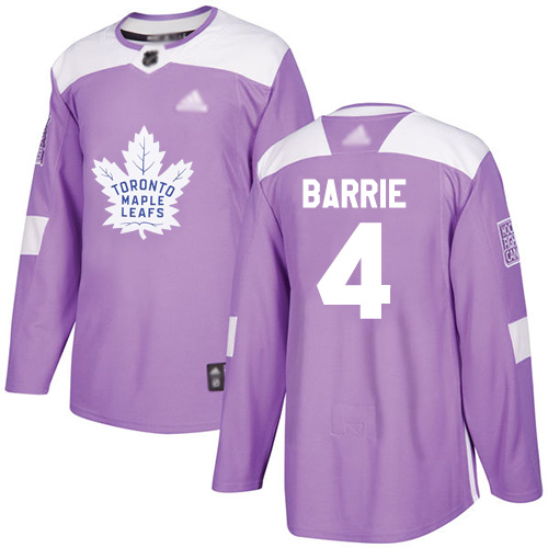 Personalized Maple Leafs #4 Tyson Barrie Purple Authentic Fights Cancer Stitched Hockey Jersey