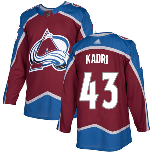 Personalized Avalanche #43 Nazem Kadri Burgundy Home Authentic Stitched Hockey Jersey