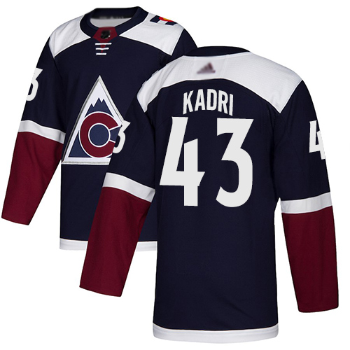 Personalized Avalanche #43 Nazem Kadri Navy Alternate Authentic Stitched Hockey Jersey