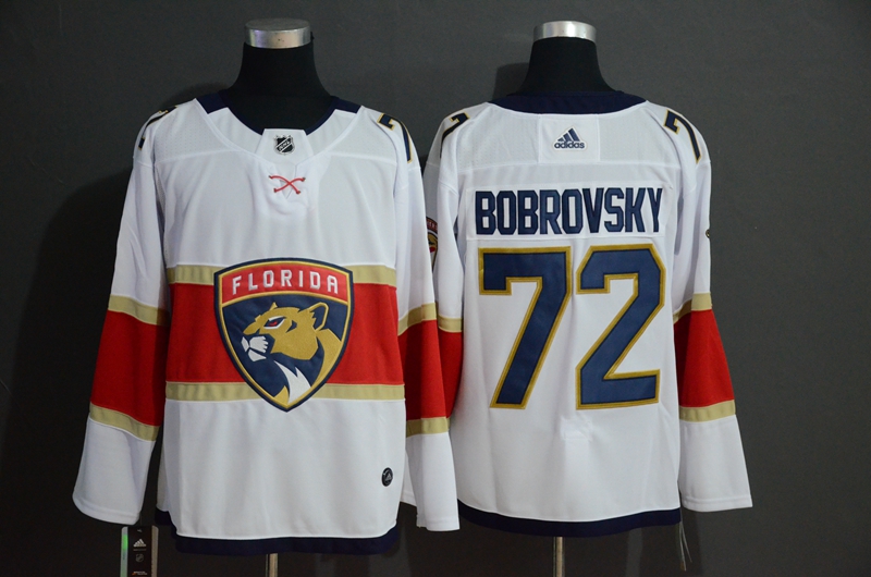 Personalized Panthers 72 Sergei Bobrovsky White Jersey