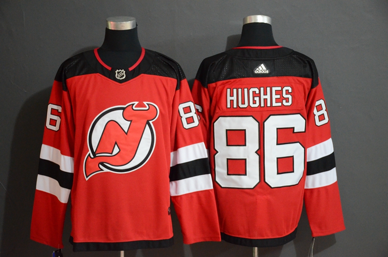 Personalized Devils 86 Jack Hughes Red Jersey