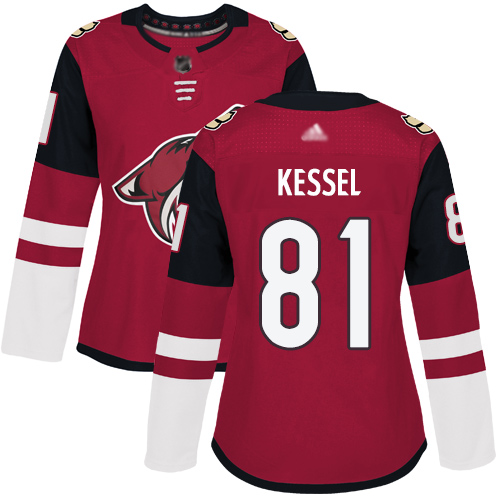 Personalized Coyotes #81 Phil Kessel Maroon Home Authentic Women’s Stitched Hockey Jersey