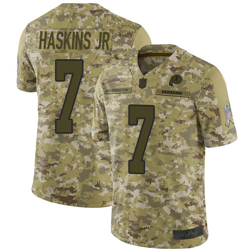 Personalized Redskins #7 Dwayne Haskins Jr Camo Youth Stitched Football Limited 2018 Salute to Service Jersey