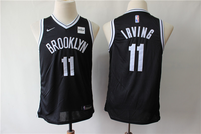 Personalized Youth Nets 11 Kyrie Irving Black Youth Swingman Jersey
