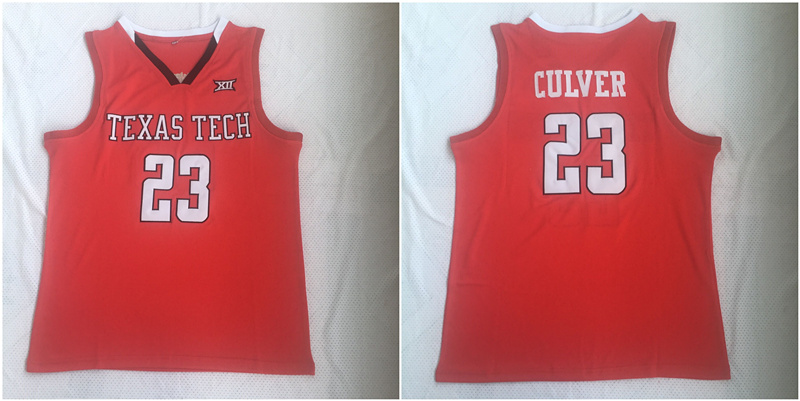 Personalized Texas Tech Red Raiders 23 Jarrett Culver Red College Basketball Jersey