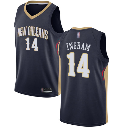 Personalized Pelicans #14 Brandon Ingram Navy Basketball Swingman Icon Edition Jersey