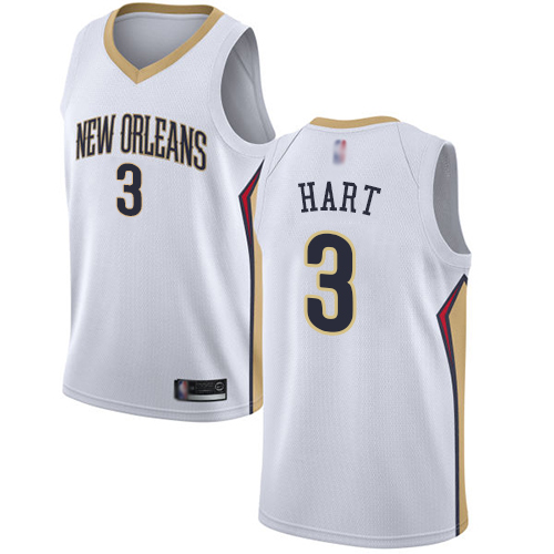Personalized Pelicans #3 Josh Hart White Basketball Swingman Association Edition Jersey