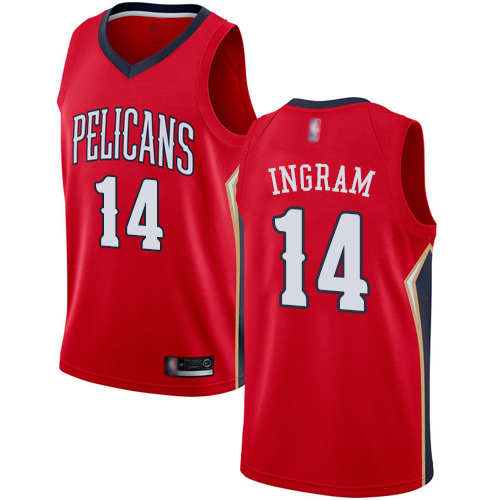 Personalized Pelicans #14 Brandon Ingram Red Basketball Swingman Statement Edition Jersey
