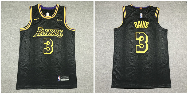 Personalized Lakers 3 Anthony Davis Black City Edition Authentic Jersey