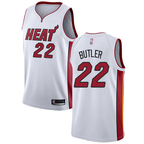 Personalized Heat #22 Jimmy Butler White Basketball Swingman Association Edition Jersey