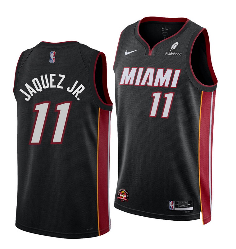 Personalized Men’s Miami Heat #11 Jaime Jaquez Jr. Icon Black Swingman Black Jersey