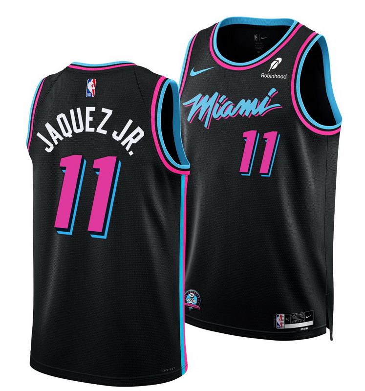 Personalized Men’s Miami Heat #11 Jaime Jaquez Jr. Original Vice Nights Swingman Black Jersey