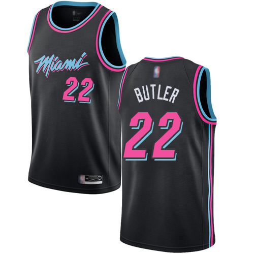 Personalized Heat #22 Jimmy Butler Black Basketball Swingman City Edition 2018 19 Jersey