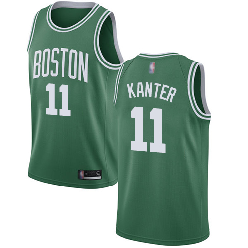 Personalized Celtics #11 Enes Kanter Green Basketball Swingman Icon Edition Jersey