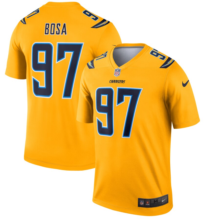 Personalized Chargers 97 Joey Bosa Gold Inverted Legend Jersey