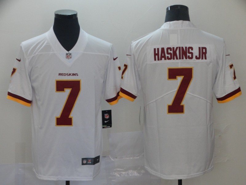 Personalized Redskins 7 Dwayne Haskins Jr White Untouchable Limited Jersey
